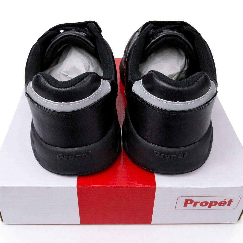 Propet Mens Stability Walker Strap Black Leather Sneakers M2035 Wide E Size 8.5 - Picture 4 of 5
